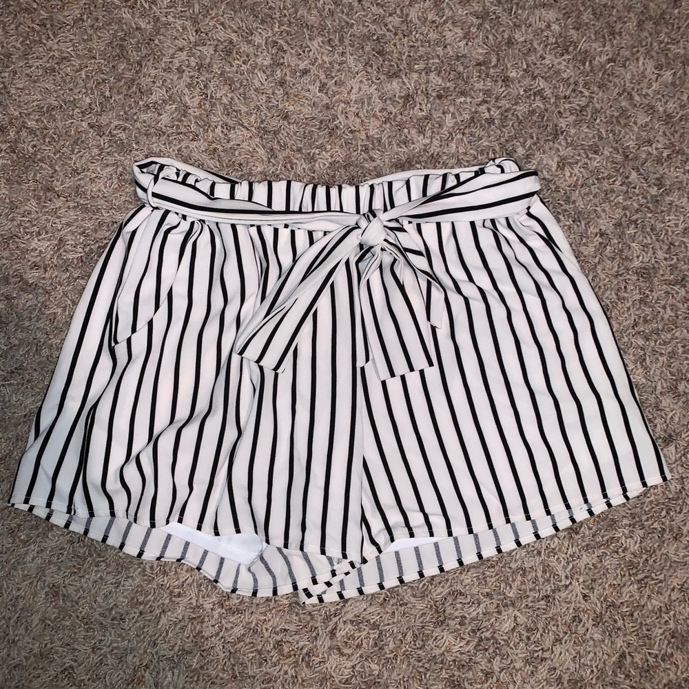 Striped Flowy Shorts